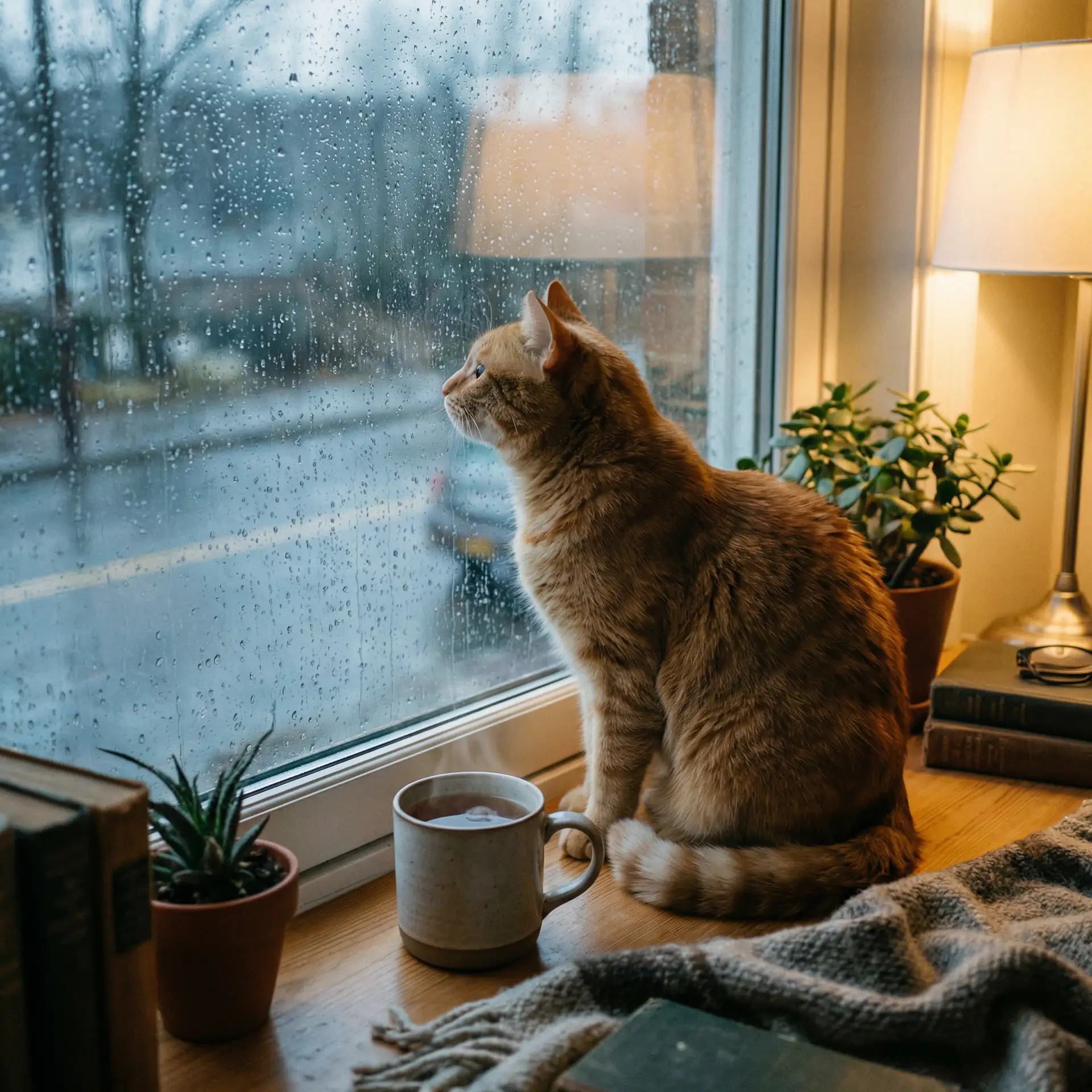 猫咪望着窗外的雨 - 冲出亚马逊演员表